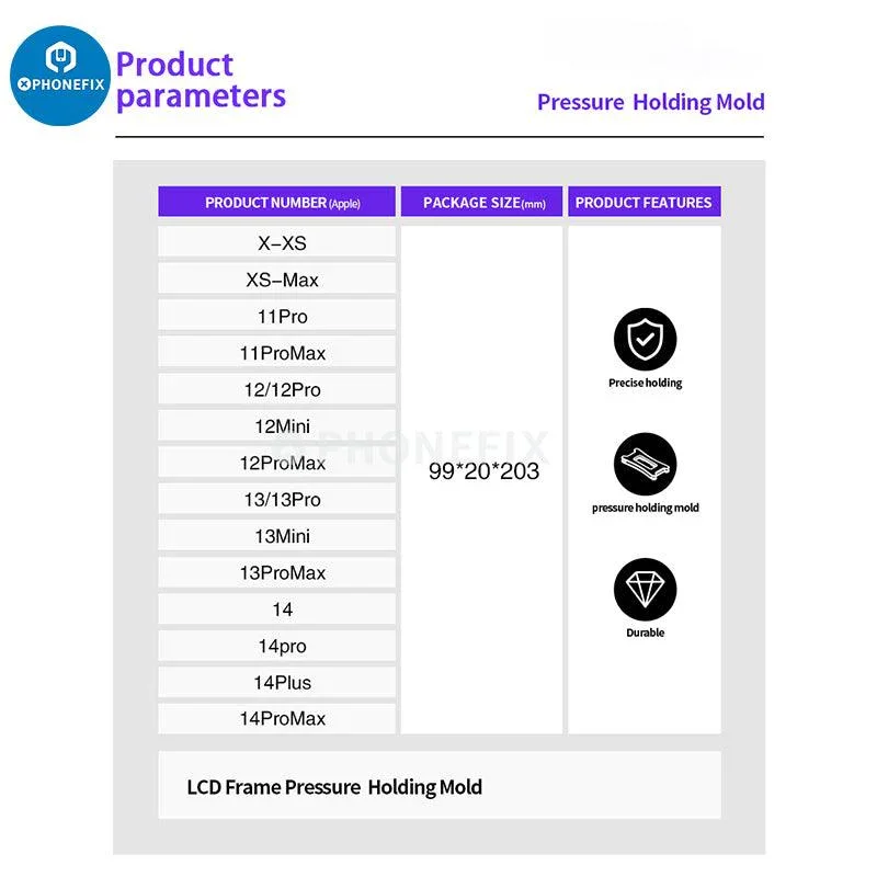LCD Frame Pressure Holding Mold For iPhone X-15 Pro Max - Image 6
