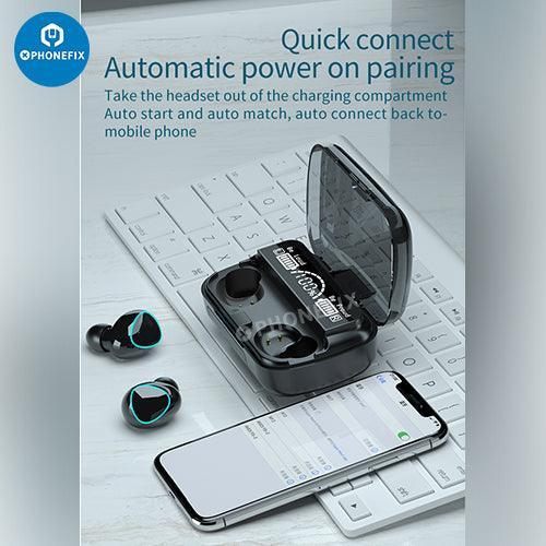 M10 TWS LED Bluetooth Waterproof Earphones 9D Wireless Earbuds - Image 12