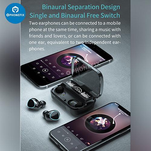 M10 TWS LED Bluetooth Waterproof Earphones 9D Wireless Earbuds - Image 16