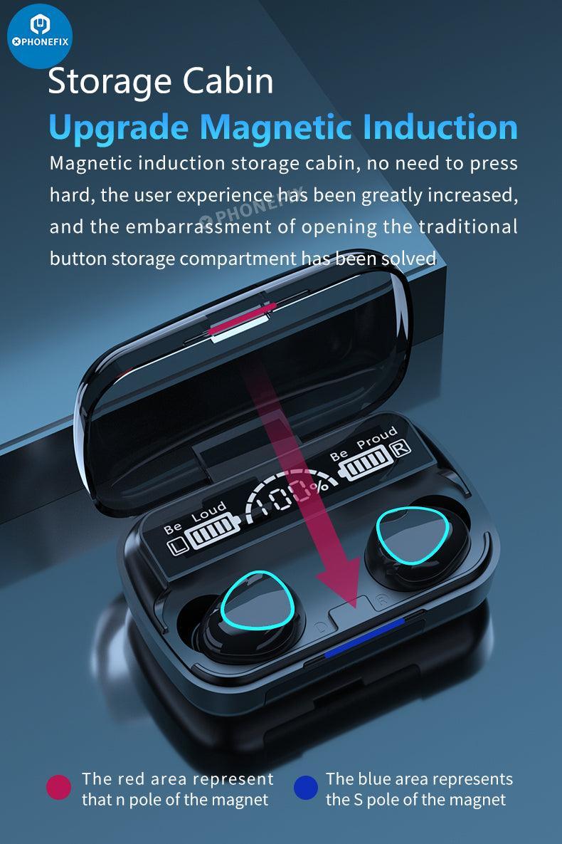M10 TWS LED Bluetooth Waterproof Earphones 9D Wireless Earbuds - Image 9