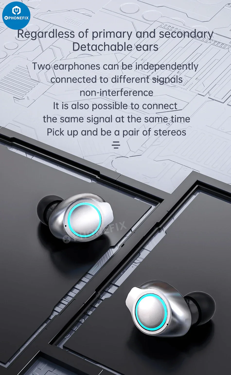 M43 Wireless Headphones Bluetooth Earphones With Touch Control - Image 9