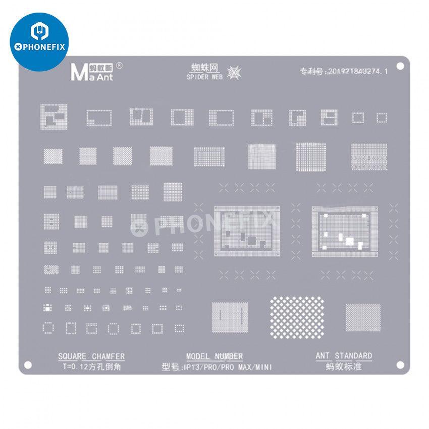 MaAnt 0.12mm Square Hole BGA Reballing Stencil For iPhone 6-16 Pro Max - Image 4