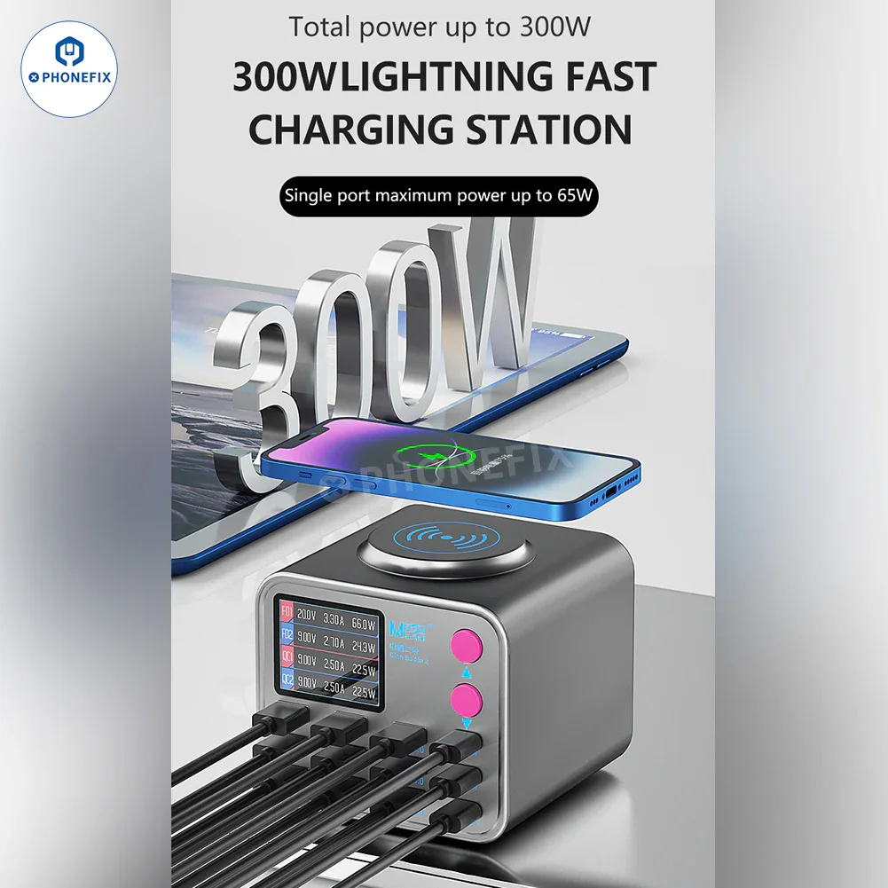 MaAnt DianBa No.2 Digital PD Fast Charger With 13 Ports Wireless Charging - Image 2