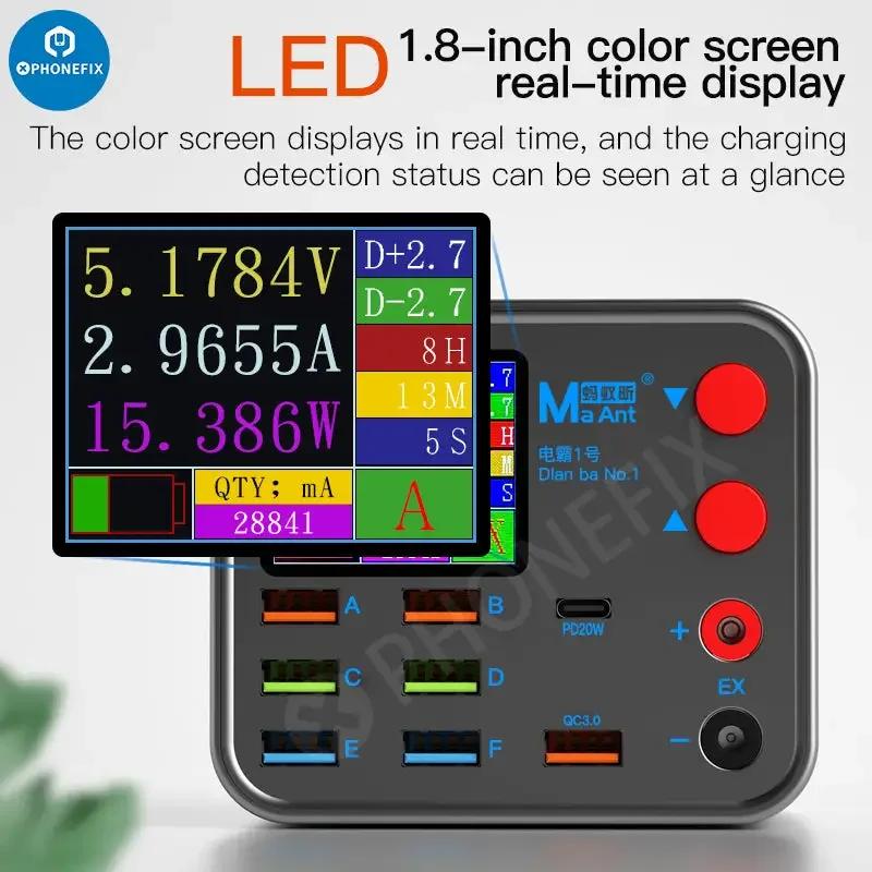 MaAnt DianBa TenSai PD 8-Port PD Charger Phone Current Detection - Image 7