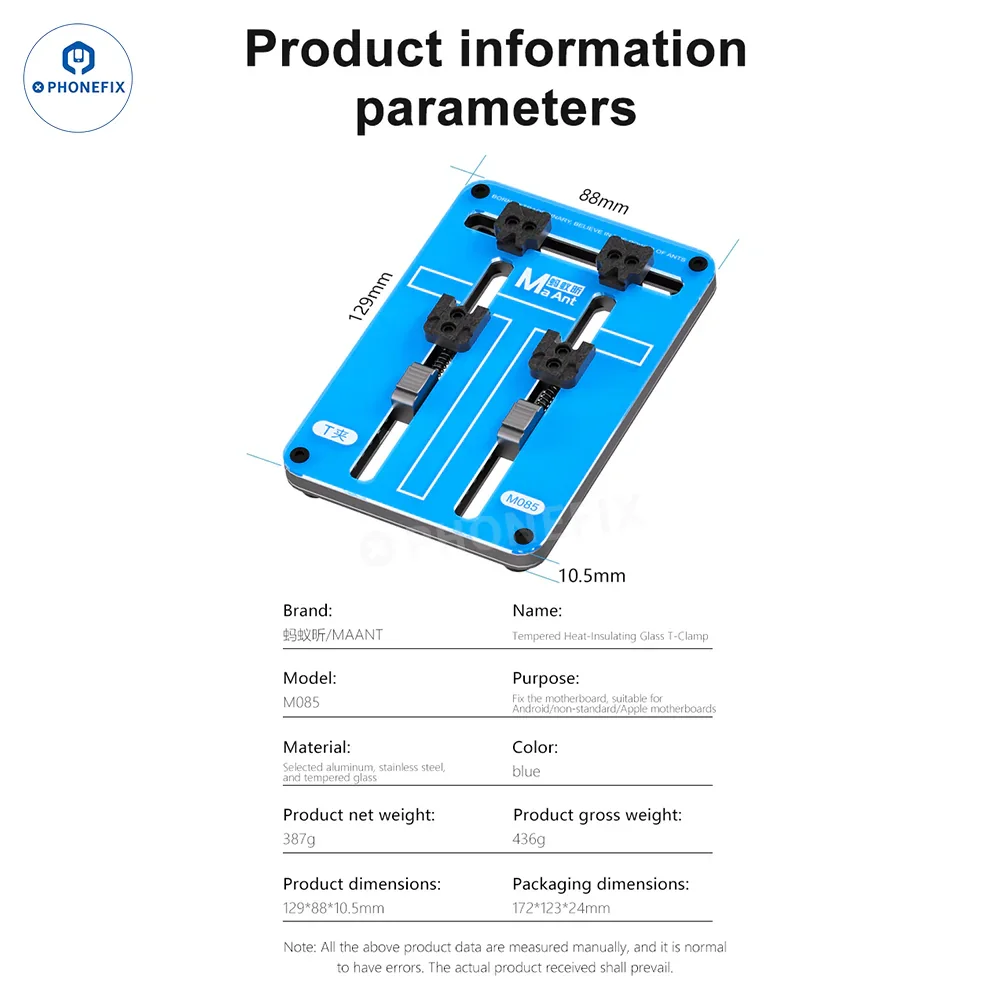 MaAnt FY01 M085 Tempered Insulation Glass Clamp Phone PCB Holder - Image 13