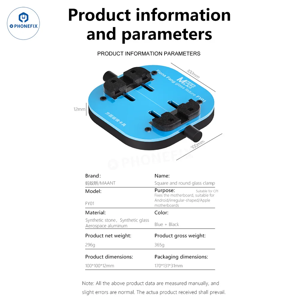 MaAnt FY01 M085 Tempered Insulation Glass Clamp Phone PCB Holder - Image 14