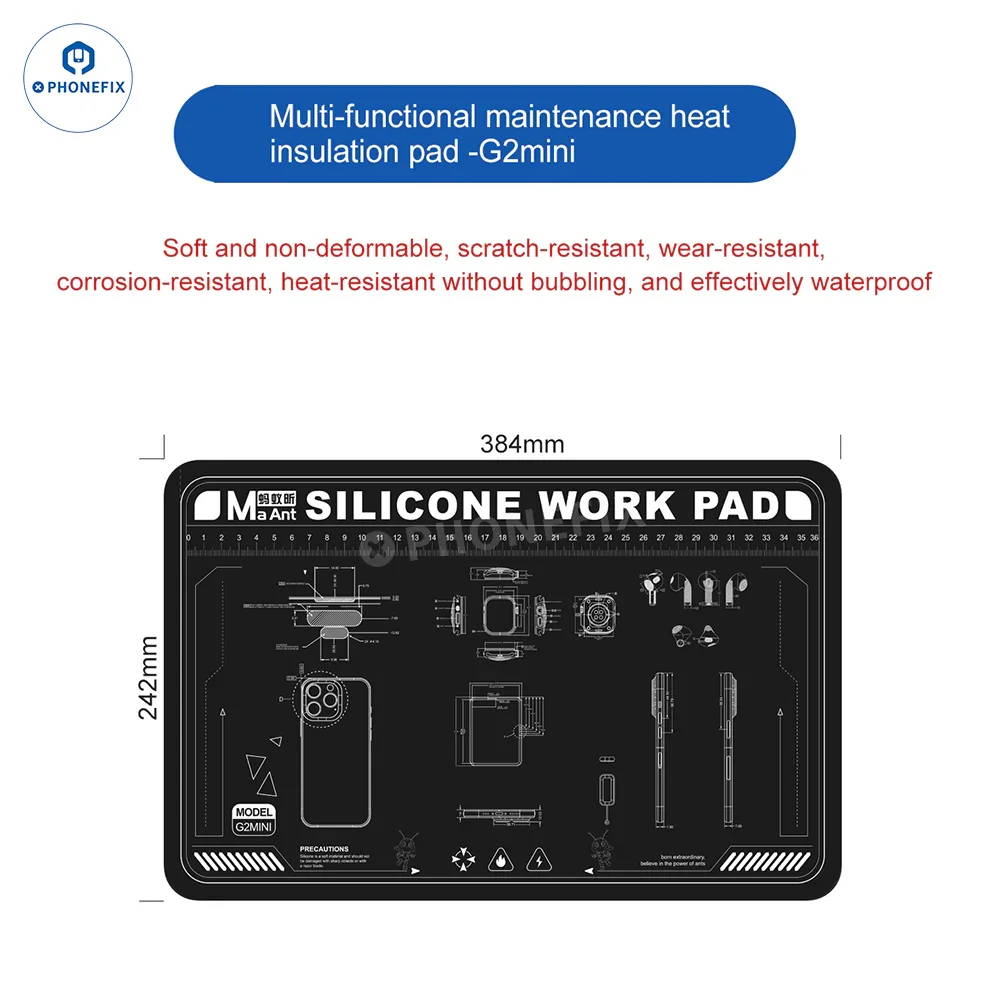 MaAnt G2P G2mini Heat Insulation Silicone Pad for Phone Repair - Image 5