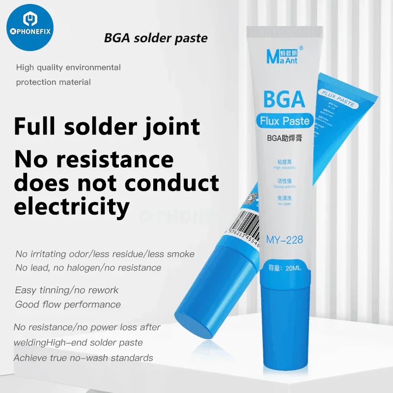 MaAnt Halogen-Free SMT Solder Paste Flux With Alloy Tube Welding Tool - Image 3