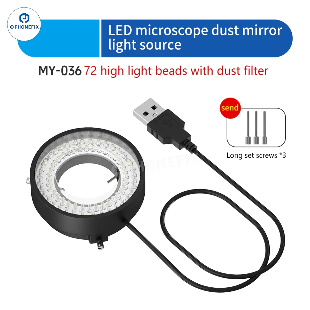 MaAnt MY-036 MY-037 MY-038 72/96/144 LED Microscope Ring Light - Image 3