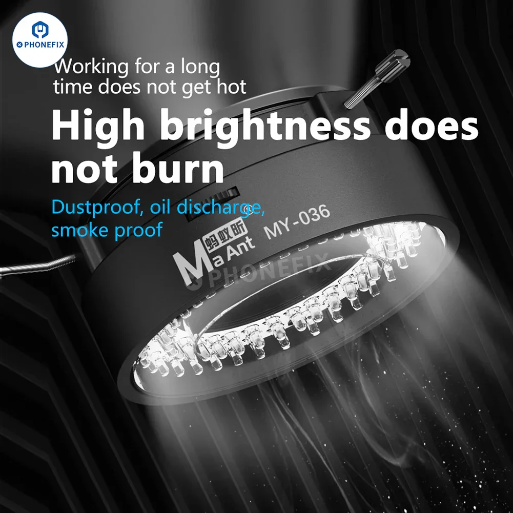 MaAnt MY-036 MY-037 MY-038 72/96/144 LED Microscope Ring Light - Image 4