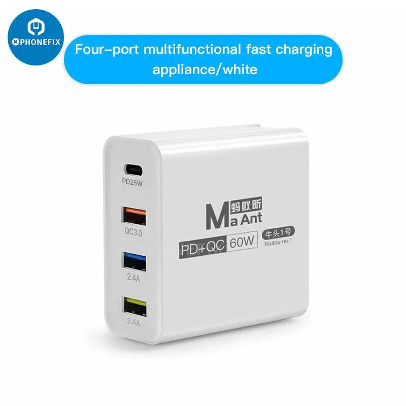 MaAnt Niutou No.1 60W 4-Port USB Quick Charger For Phone Tablet - Image 2