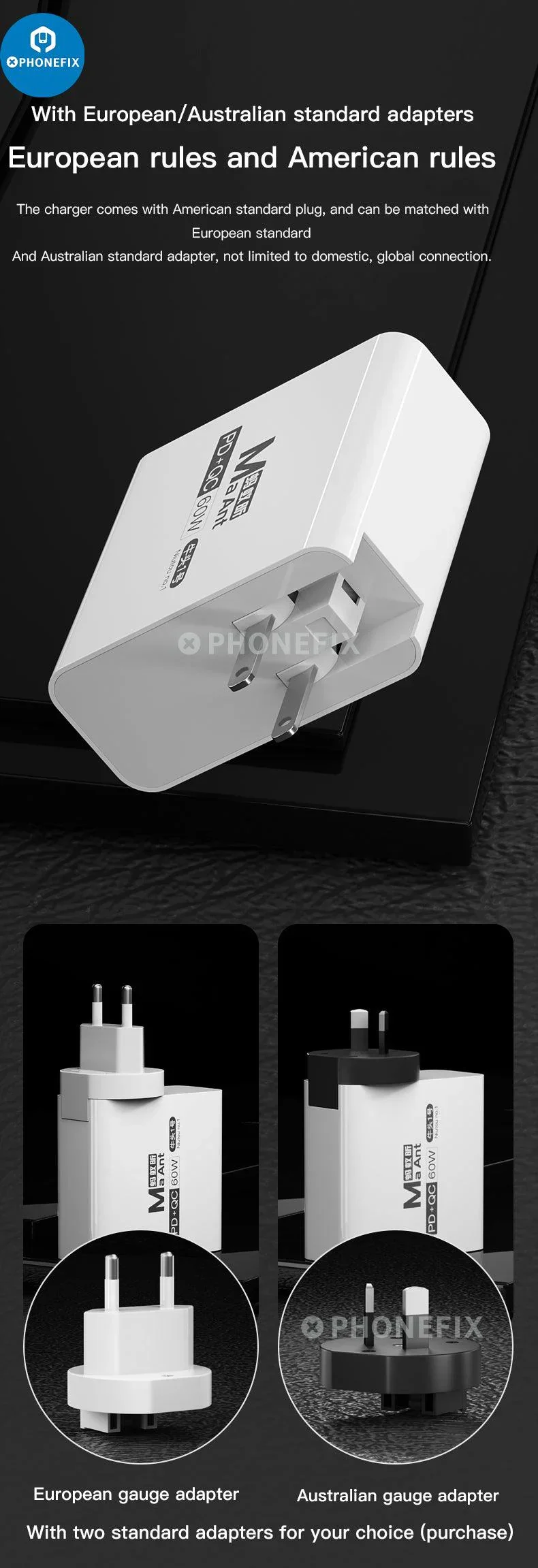 MaAnt Niutou No.1 60W 4-Port USB Quick Charger For Phone Tablet - Image 9