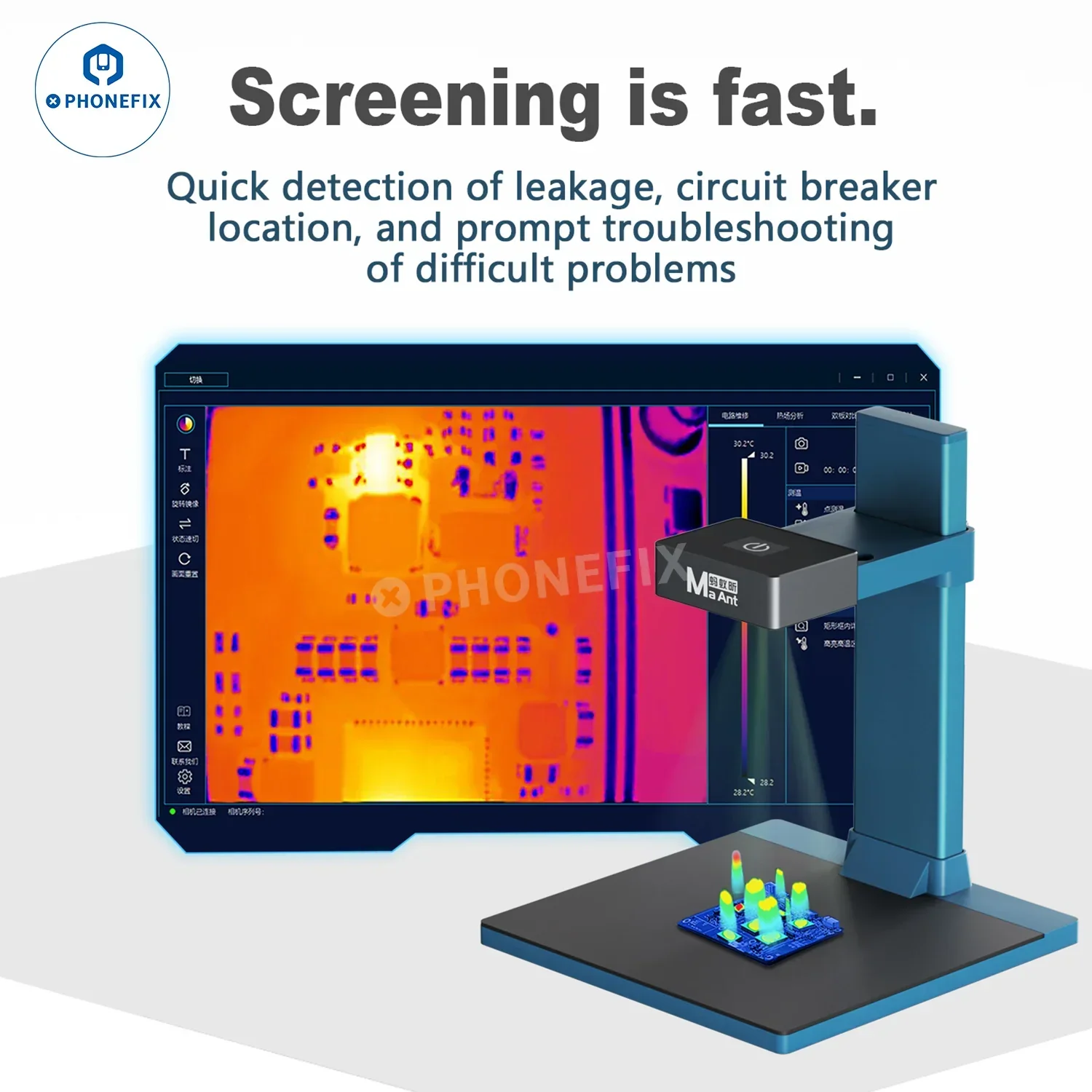 MaAnt RC-5 Infrared Thermal Imaging Camera PCB IC Fault Analyzer - Image 4