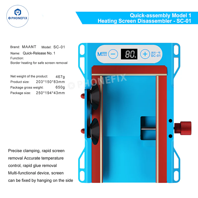 MaAnt SC-01 Quick-Release Heating Clamp for Phone Screen Removal - Image 6