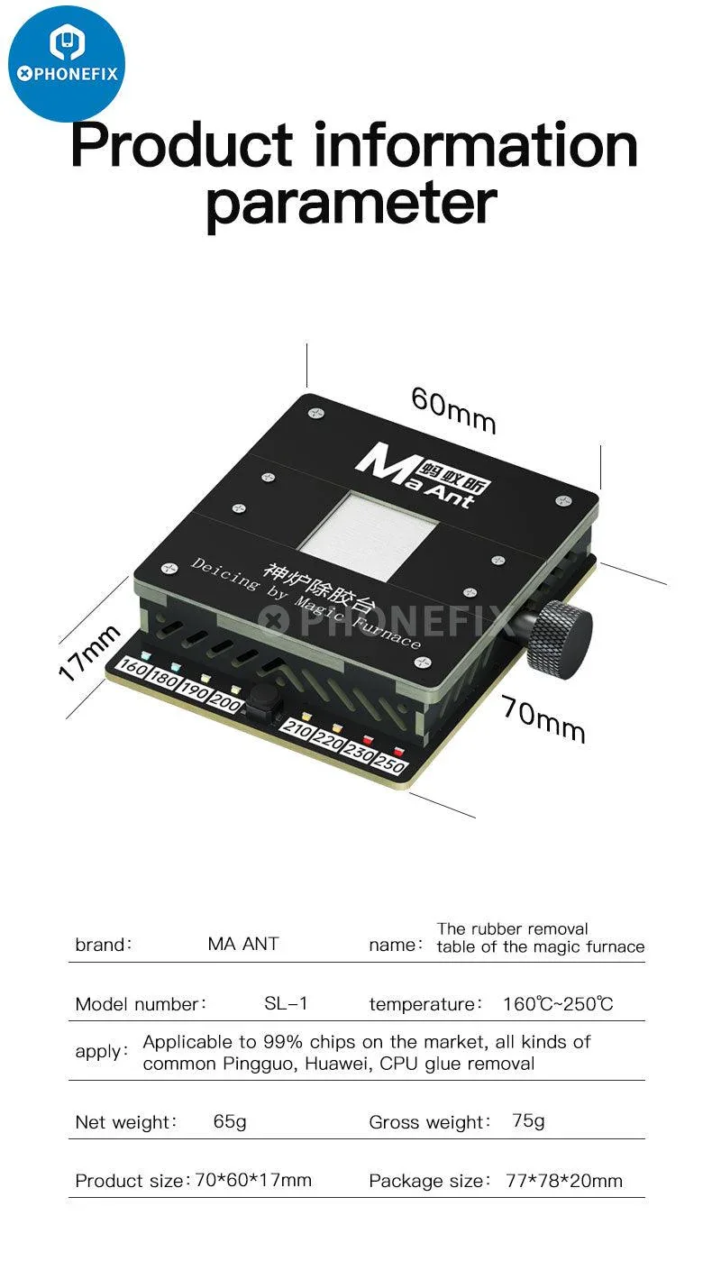 MaAnt SL-2 Constant Temperature Heating Platform Glue Removal - Image 8