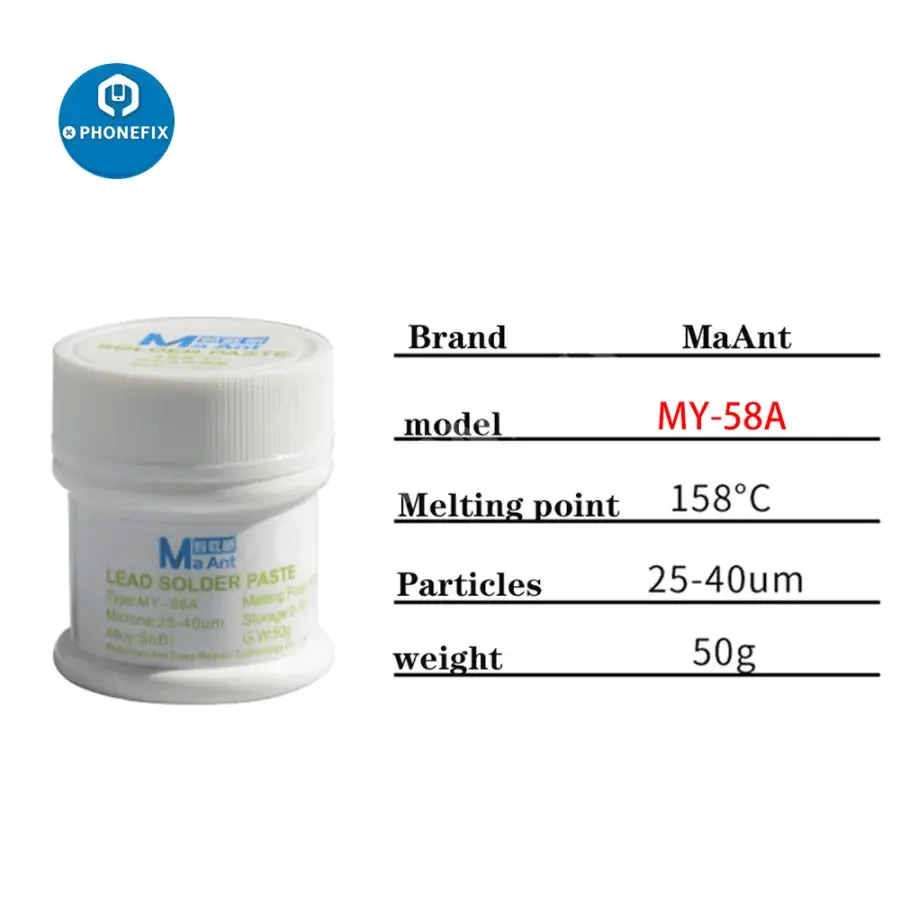 MaAnt Solder Paste 138 158 183 Degrees BGA Soldering Tin Flux - Image 5