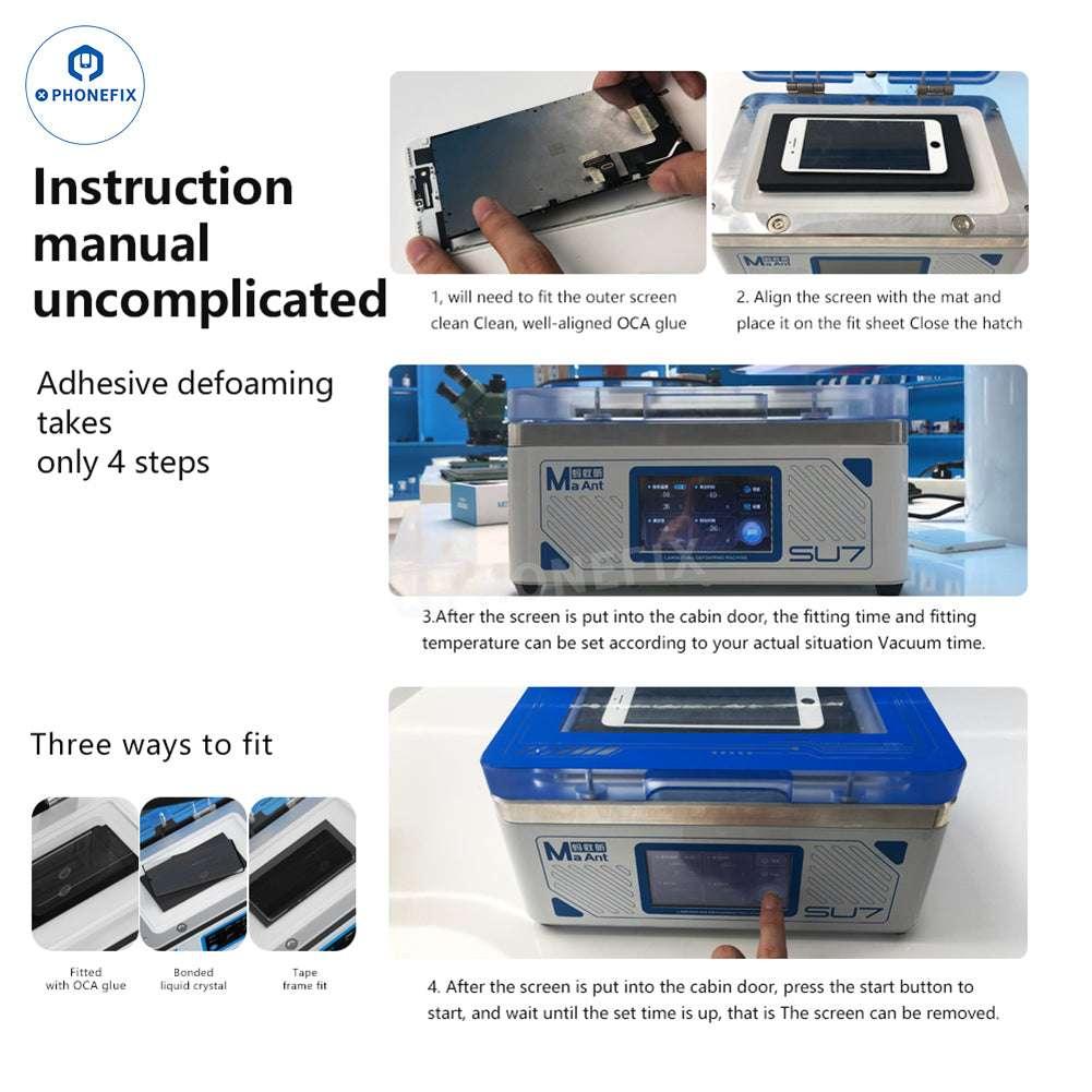 MaAnt SU7 T8 Phone Screen Vacuum Defoaming Laminating Machine - Image 3