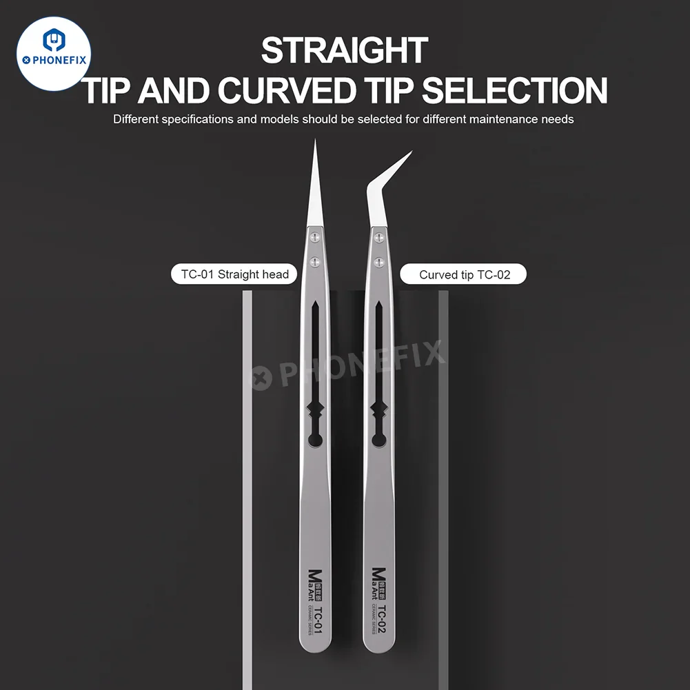 MaAnt TC-01 TC-02 Jumper Wire Ceramic Tweezers for Phone Repair - Image 3