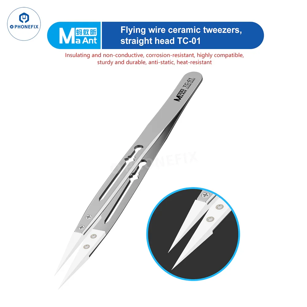 MaAnt TC-01 TC-02 Jumper Wire Ceramic Tweezers for Phone Repair - Image 6