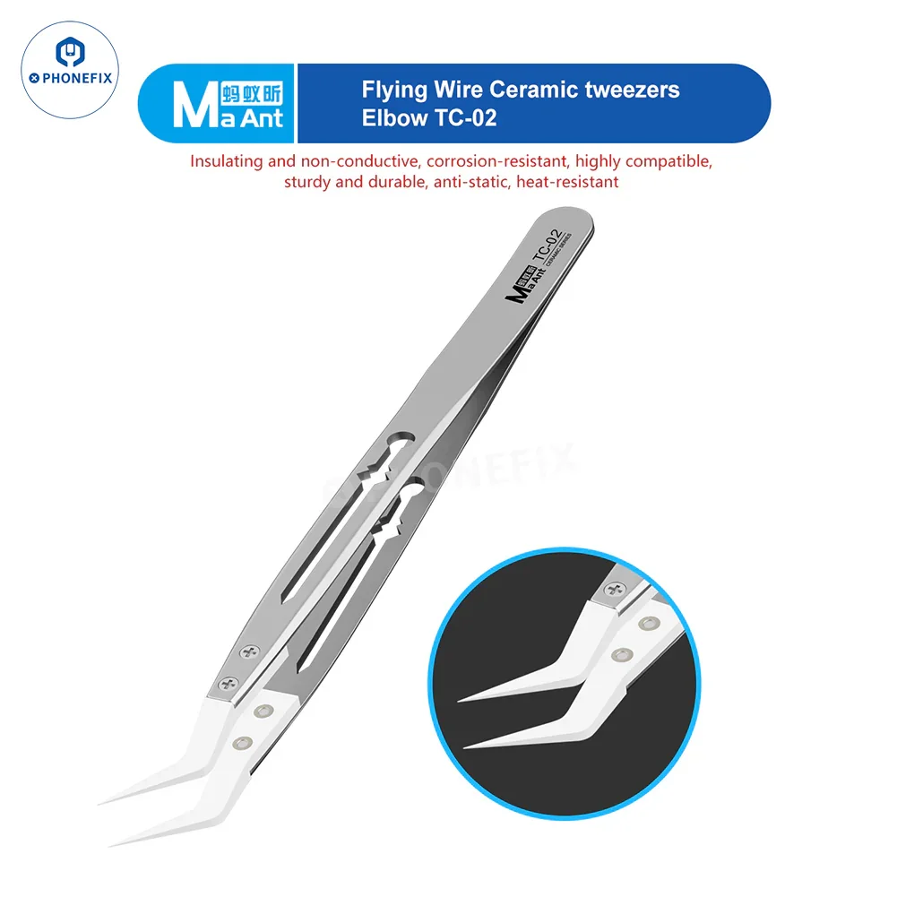 MaAnt TC-01 TC-02 Jumper Wire Ceramic Tweezers for Phone Repair - Image 7
