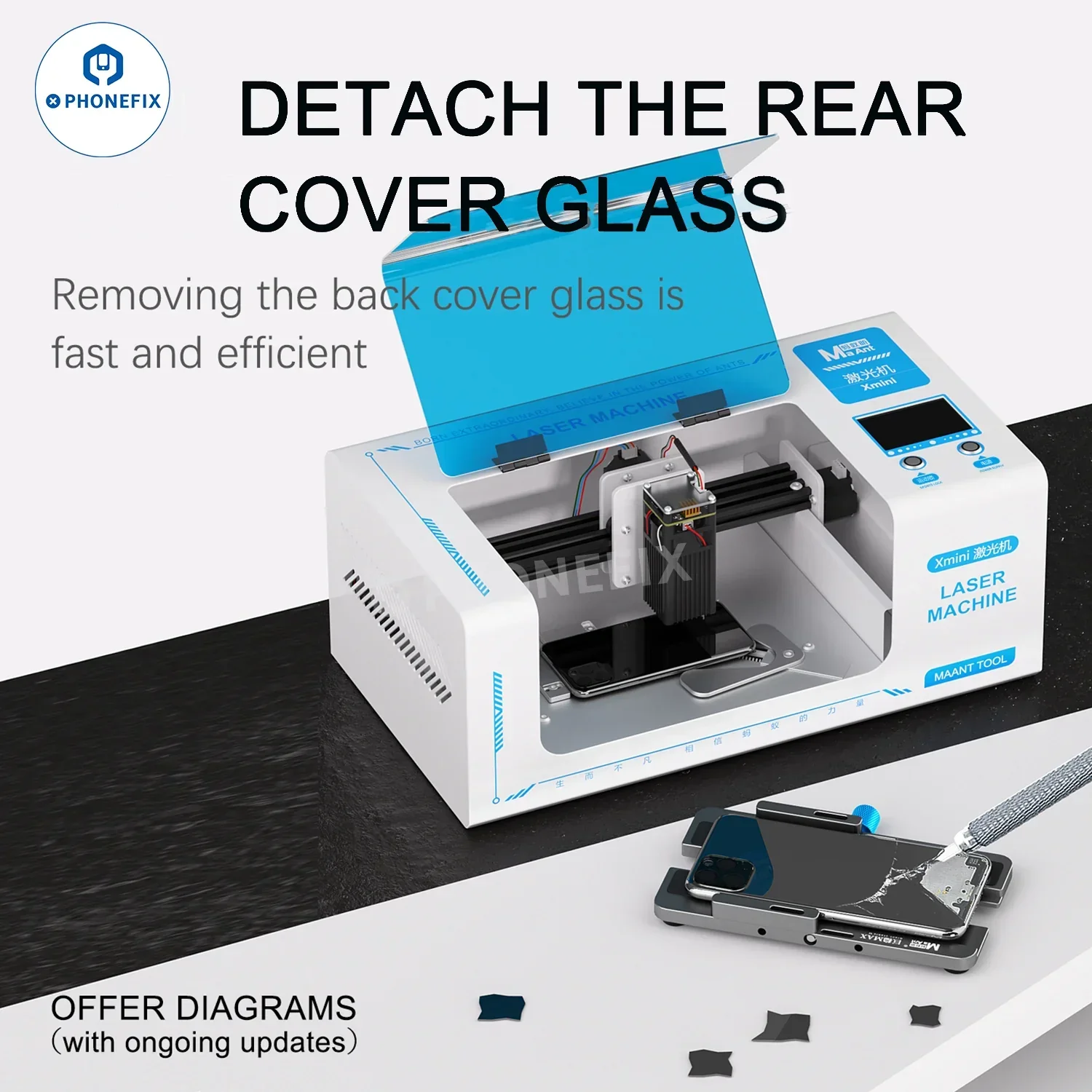 MaAnt Xmini Laser Machine for iPhone Back Glass/Screen Bracket Removal - Image 3