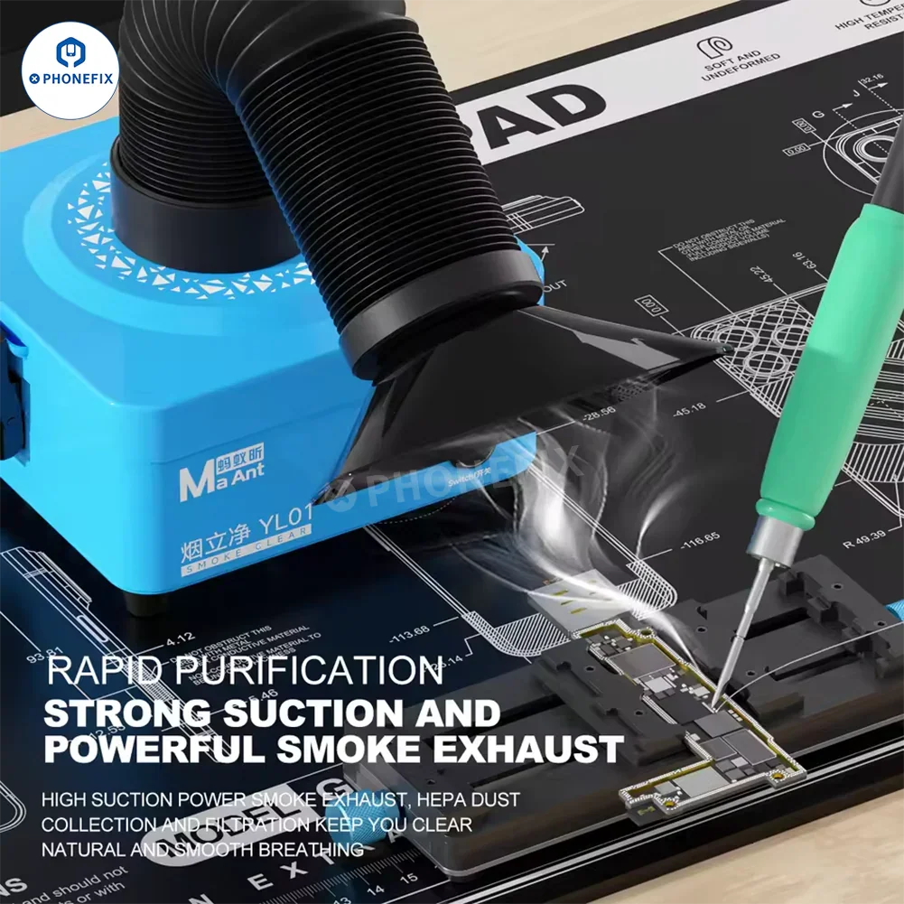 MaAnt YL01 Desktop Smoke Fume Extractor for Phone Soldering Repair - Image 4