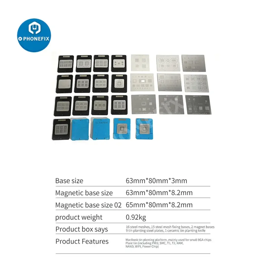 Magnetic BGA Reballing Stencil For MacBook RAM NAND T1 T2 PMU WIFI - Image 5