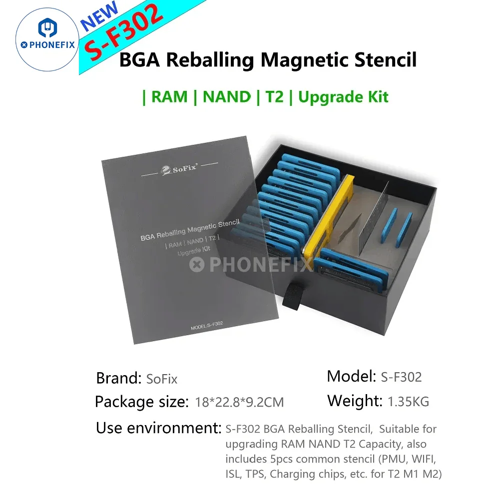 Magnetic BGA Reballing Stencil For MacBook RAM NAND T1 T2 PMU WIFI - Image 8