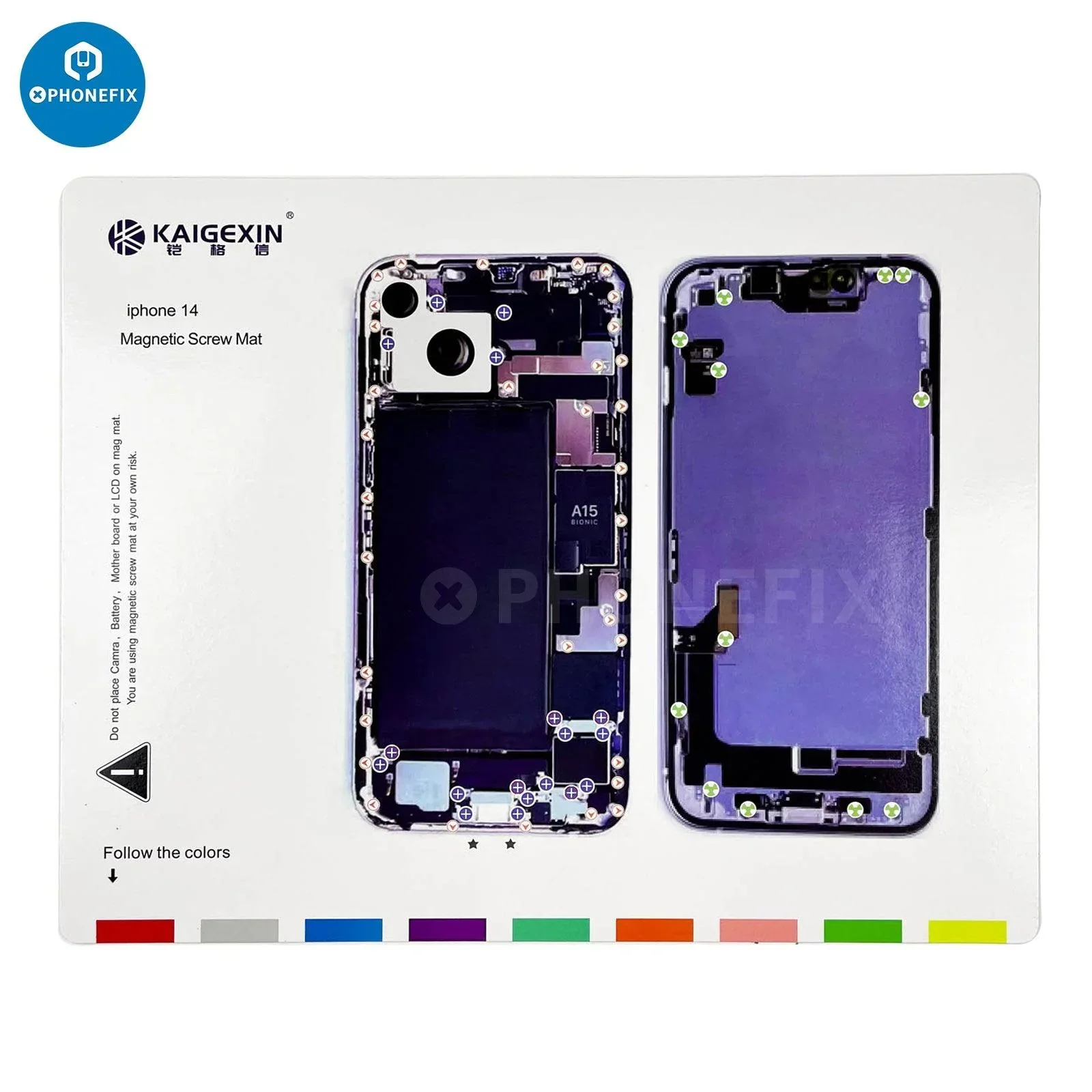 Magnetic Screw Mat for iPhone 6-15 pro max Disassembly Guide Pad - Image 10