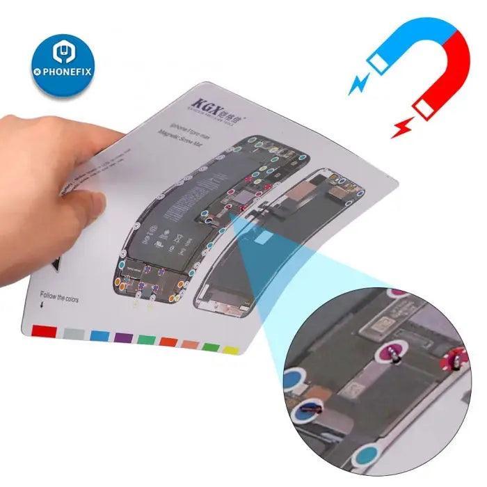 Magnetic Screw Mat for iPhone 6-15 pro max Disassembly Guide Pad - Image 4