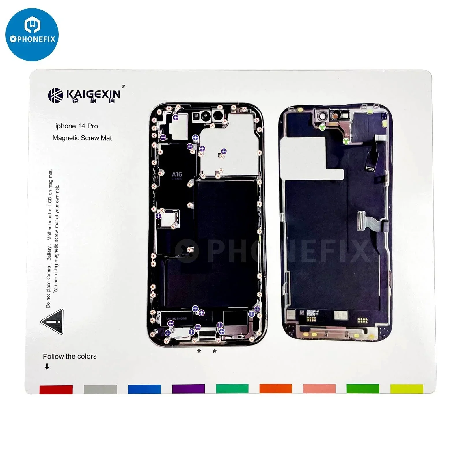 Magnetic Screw Mat Parts Storage Pad For iPhone 12-14 Pro Max - Image 14
