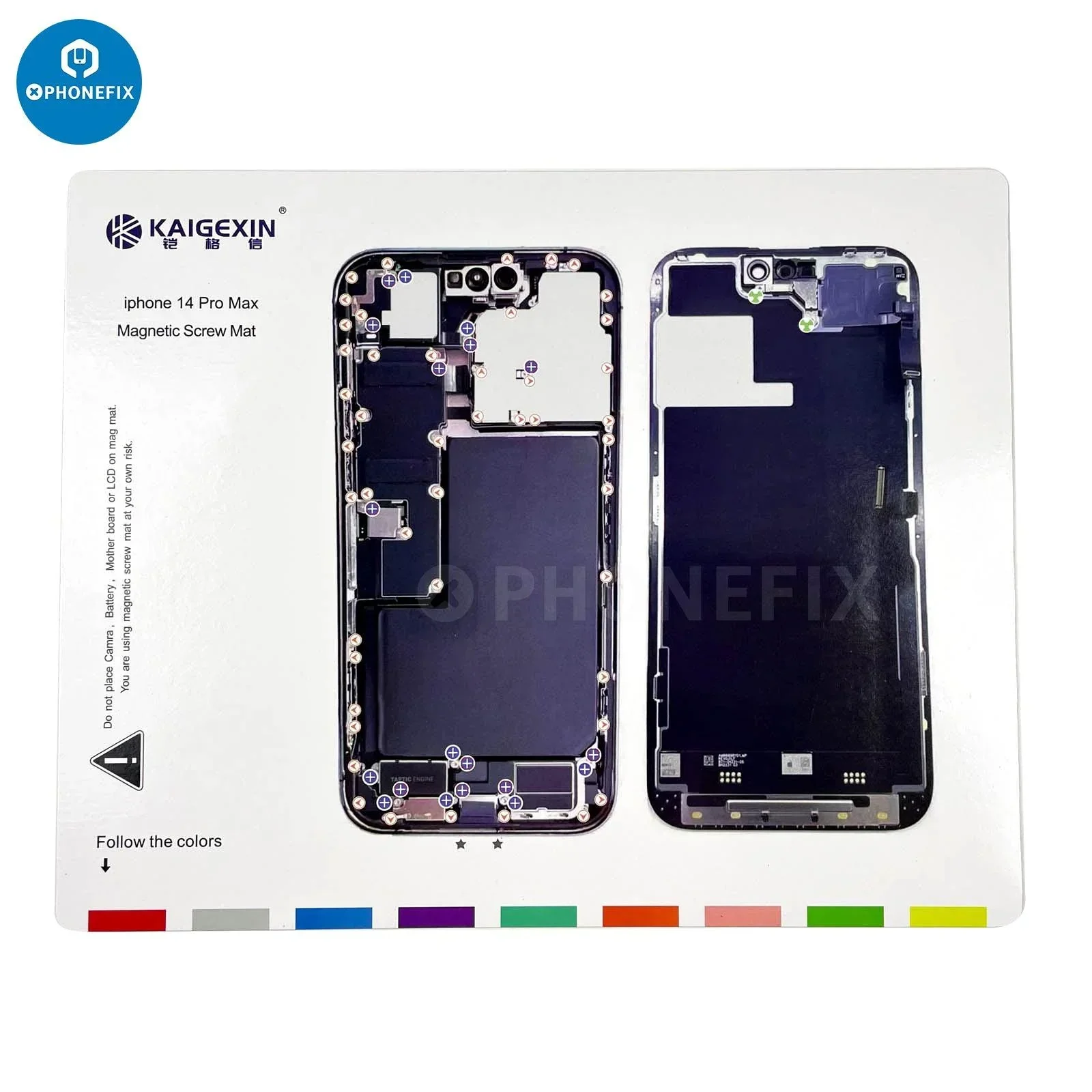 Magnetic Screw Mat Parts Storage Pad For iPhone 12-14 Pro Max - Image 15