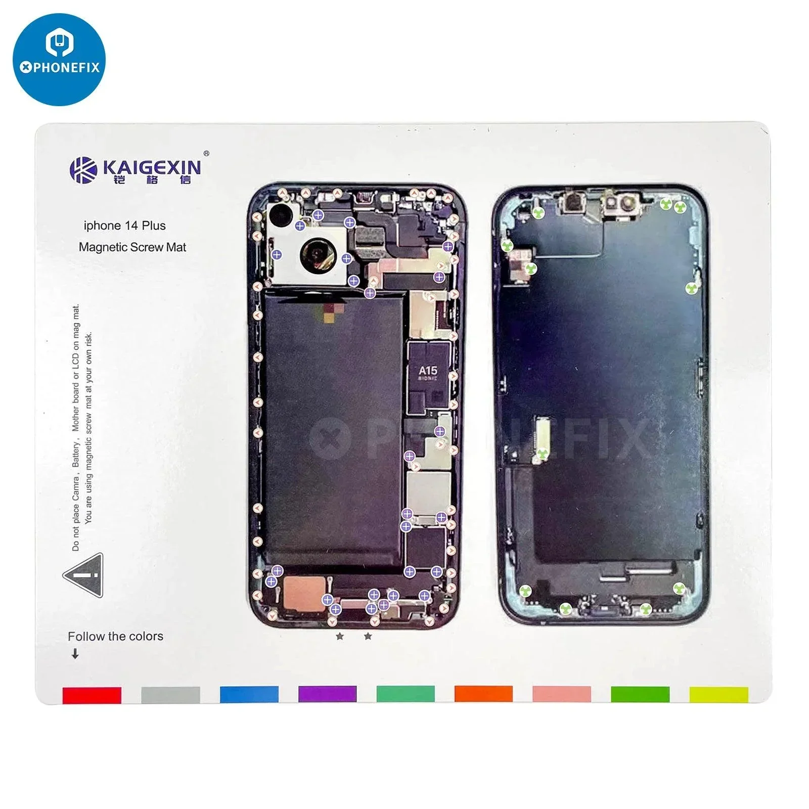 Magnetic Screw Mat Technician Disassembly Pad For iphone 8-14promax - Image 8