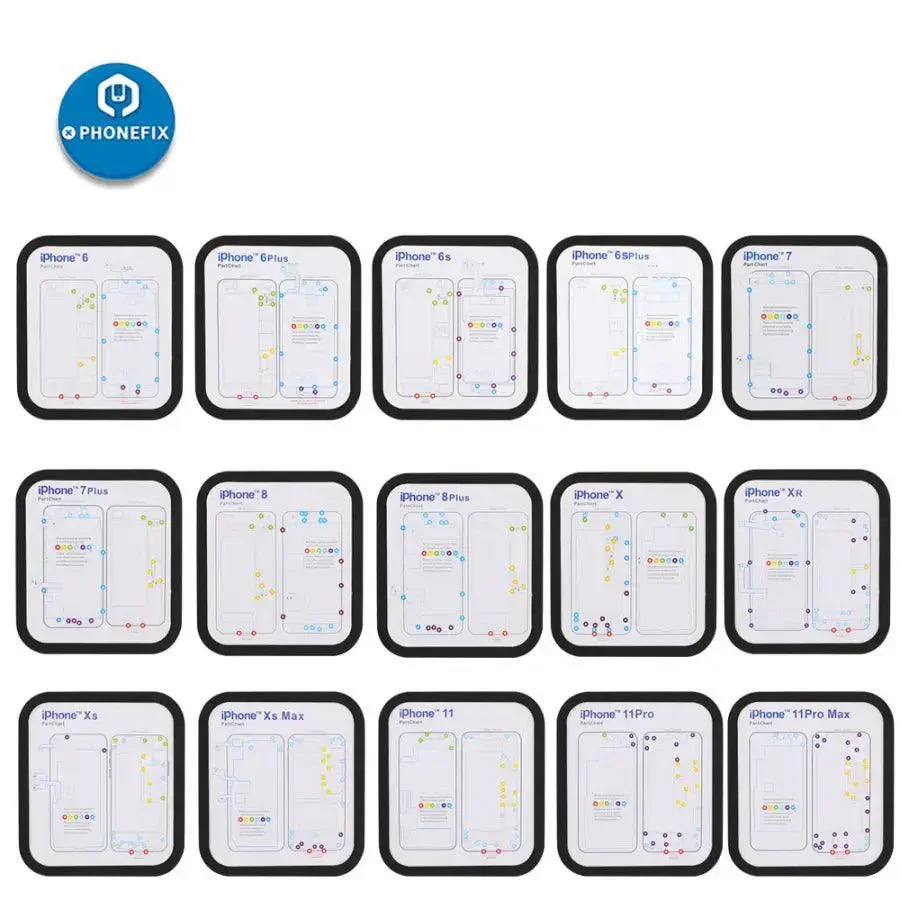 Magnetic Screw Mat Work Guide Chart for iPhone 6-15 Pro Max - Image 11
