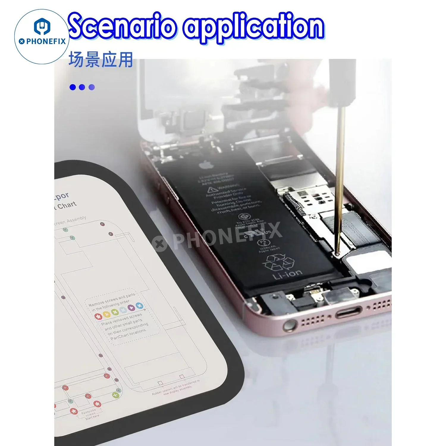 Magnetic Screw Mat Work Guide Chart for iPhone 6-15 Pro Max - Image 7
