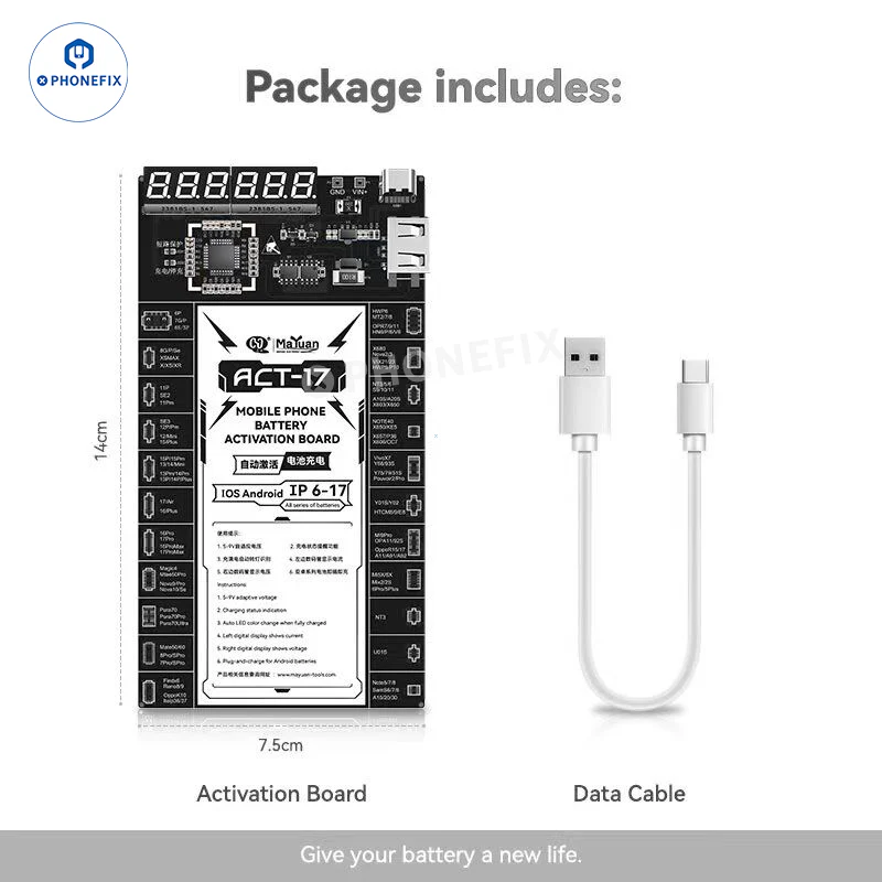 MaYuan ACT-17 Battery Activation Board for iPhone 6-17 & Android - Image 5