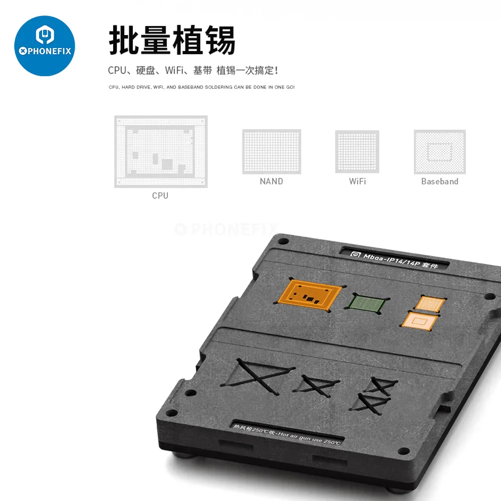 Mbga-IP 26 IN 1 BGA Reballing Platform For iPhone 7 to 15 Pro Max - Image 2