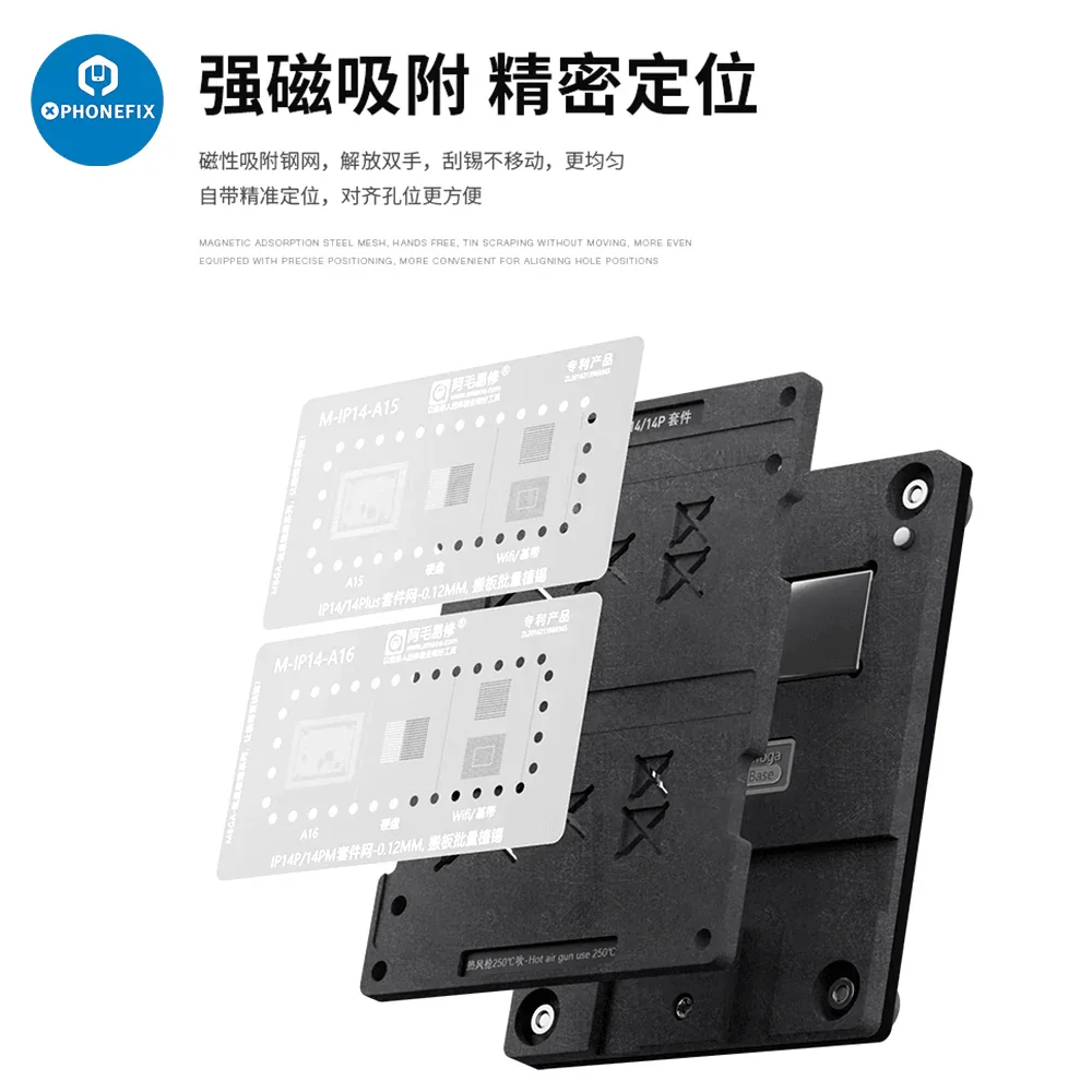Mbga-IP 26 IN 1 BGA Reballing Platform For iPhone 7 to 15 Pro Max - Image 3