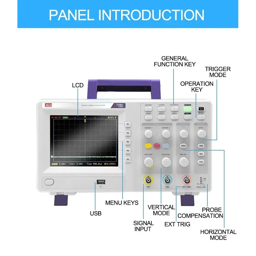 MCH DS Series Advanced Digital Storage Oscilloscope With Dual Channel - Image 10