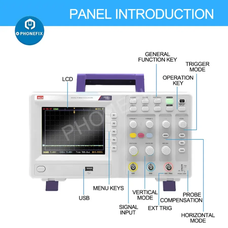 MCH DS Series Advanced Digital Storage Oscilloscope With Dual Channel - Image 15