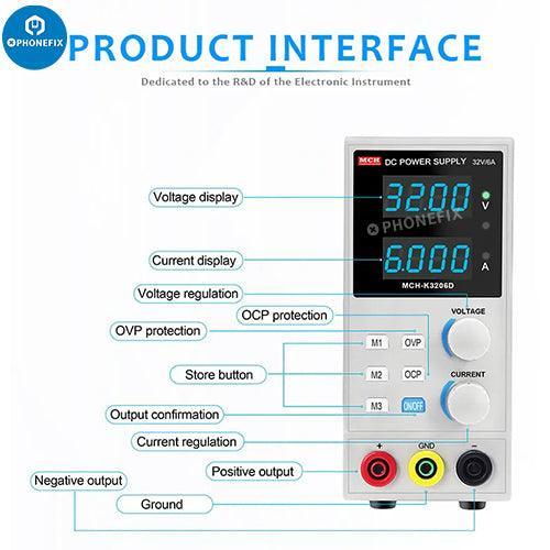 MCH-K3202/3/5/6D Adjustable DC Power Supply Phone Test Tool - Image 2