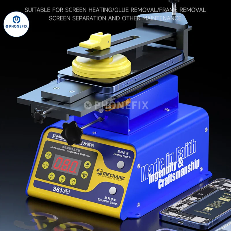 MECHANIC 361 SE/SE+ 7-inch LCD Screen Rotary Heating Separator - Image 6