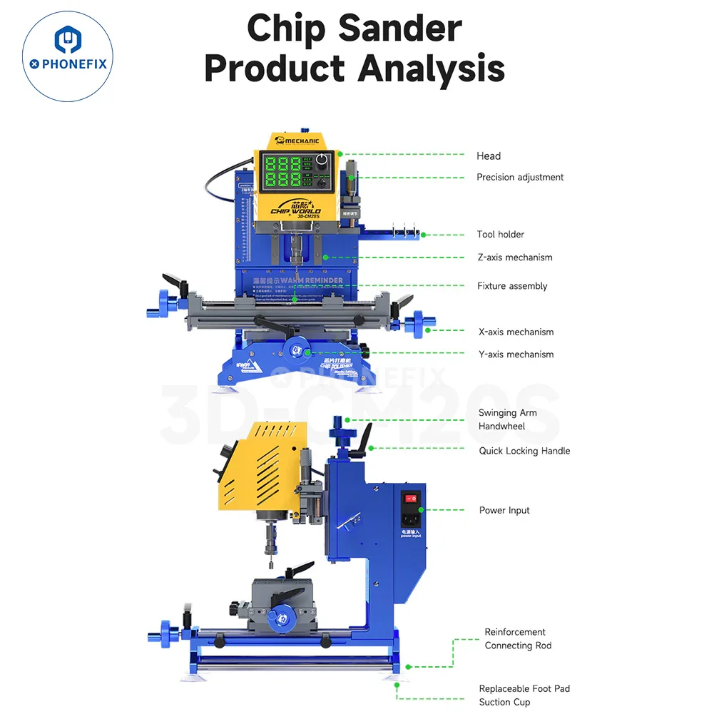 Mechanic 3D-CM20S Chip Grinding Machine Phone PCB IC Grinder - Image 13