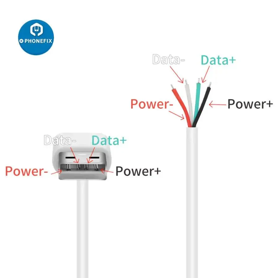 A Type USB 2.0 Male To 4 Wires Open Cable For DIY OEM Soldering - Image 4