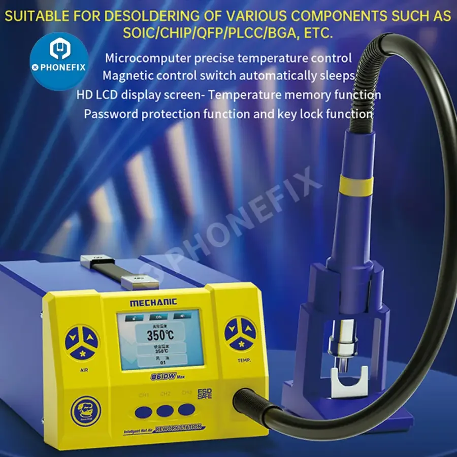 Mechanic 861DW Max 1000W Intelligent Hot Air Rework Station - Image 3