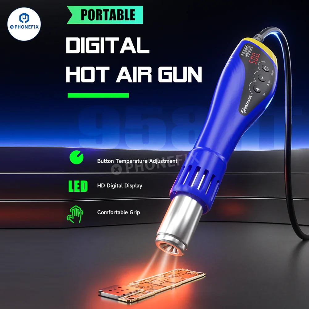 MECHANIC 958HT Portable Digital Hot Air Gun for Mobile Phone Repair - Image 2
