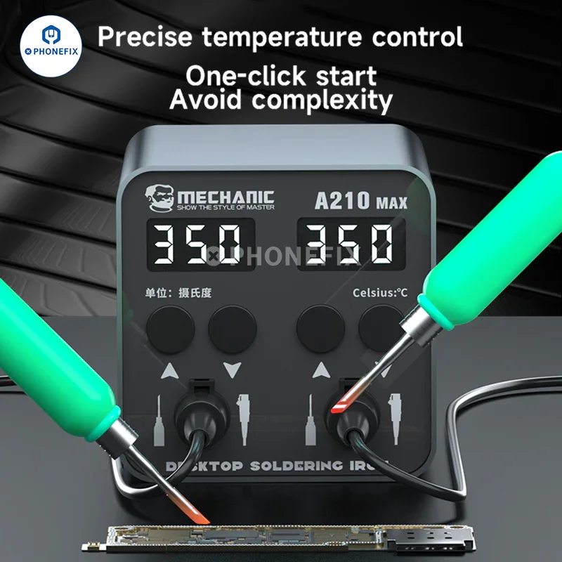 Mechanic A210 Max Dual Soldering Iron Station With Digital Display - Image 3