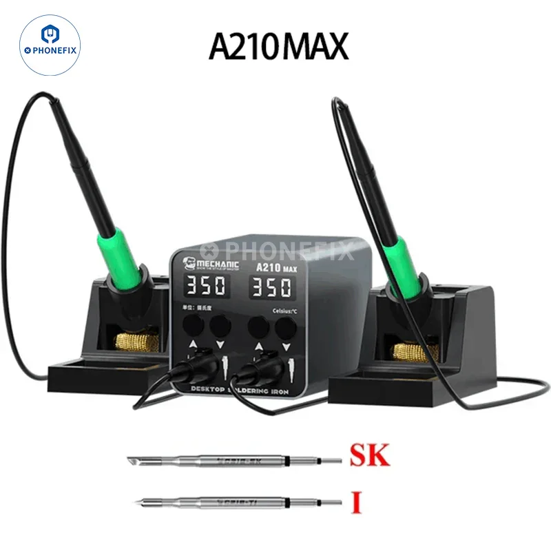 Mechanic A210 Max Dual Soldering Iron Station With Digital Display - Image 4