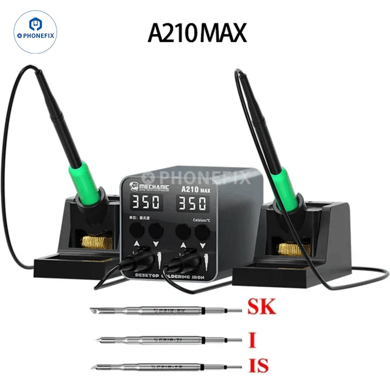 Mechanic A210 Max Dual Soldering Iron Station With Digital Display - Image 6