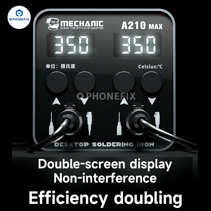 Mechanic A210 Max Dual Soldering Iron Station With Digital Display - Image 8